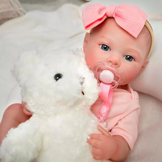 Bebê Reborn Realista Brastoy Boneca de Silicone Kit Conjunto de Roupa Chupeta Mamadeira e Pelúcia Original Completo Menor preço em Bebê Reborn Realista Brastoy Boneca de Silicone Kit Conjunto de Roupa Chupeta Mamadeira e Pelúcia Original Completo