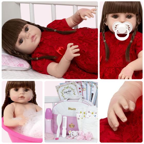 Imagem de Bebe Reborn Realista Nicole Enxoval Completo Envio Imediato