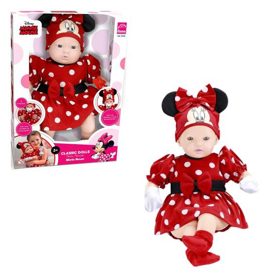 Bebê Reborn Recém Nascida Boneca Minnie 40cm Articulada Em Vinil ...