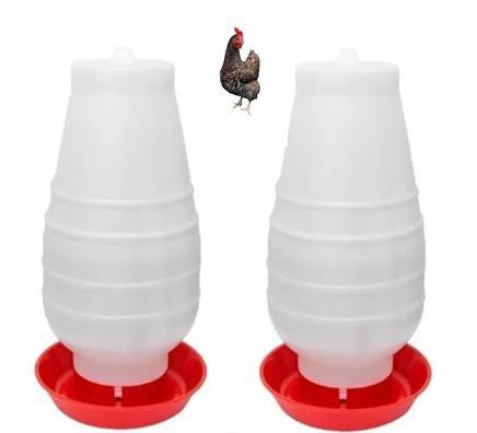 Imagem de Bebedouro automatico 5 litros galinha e aves kit c/ 2und