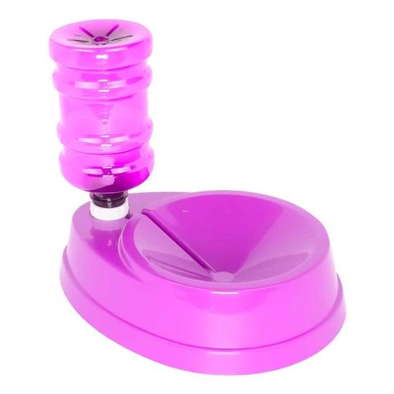 Imagem de Bebedouro Automático 500Ml Cães Gatos Não Molha Pelos - Rosa