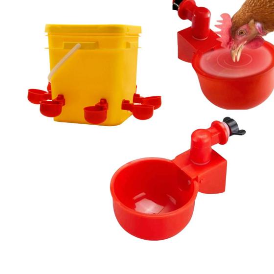 Imagem de Bebedouro Automático Aves Frangos Pintos Galinhas Kit 12 Pcs