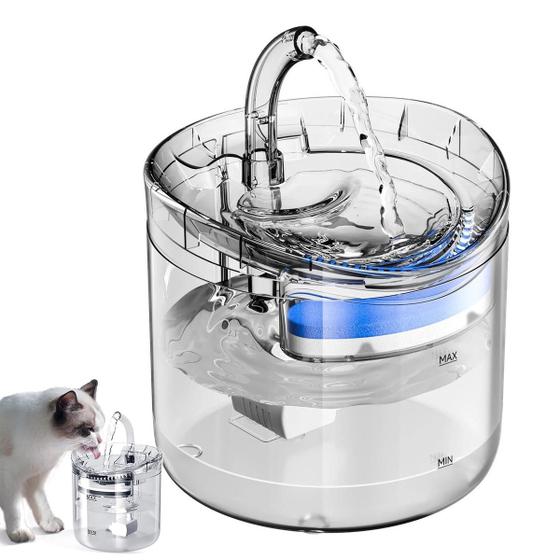 Imagem de Bebedouro Fonte de Agua Gato Cao Cachorro Pet 2 Litros Animal de Estimaçao Filtro USB Agua Fresca Automatico Silencioso