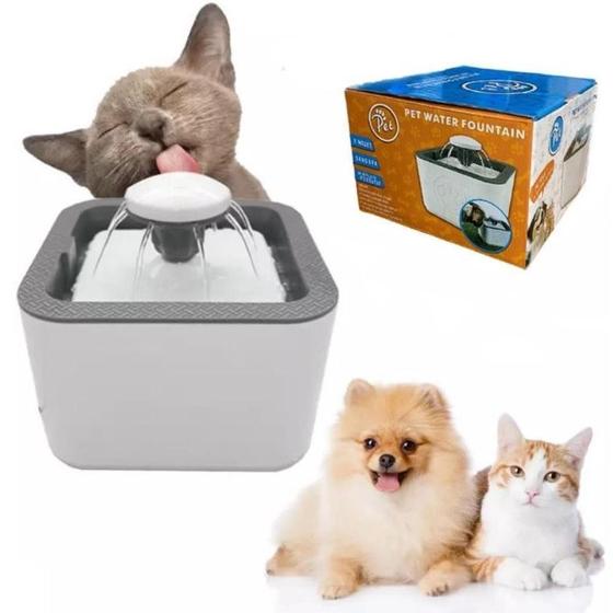 Imagem de Bebedouro fonte filtro de água 2.5l para gatos e cachorros