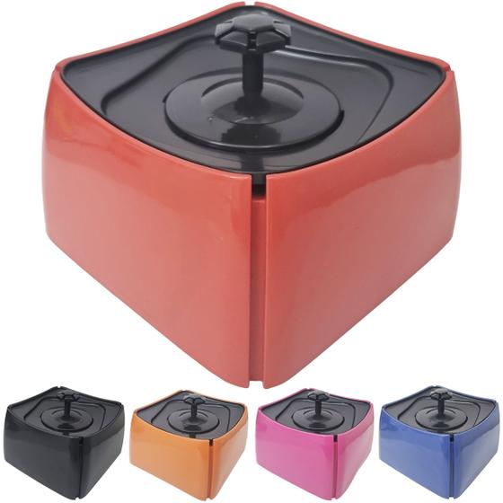 Imagem de Bebedouro Fonte Gatos Cachorros Cães 1,8L Filtro Carvão Ativado Cat Dog Mec Pet Bivolt Vermelho