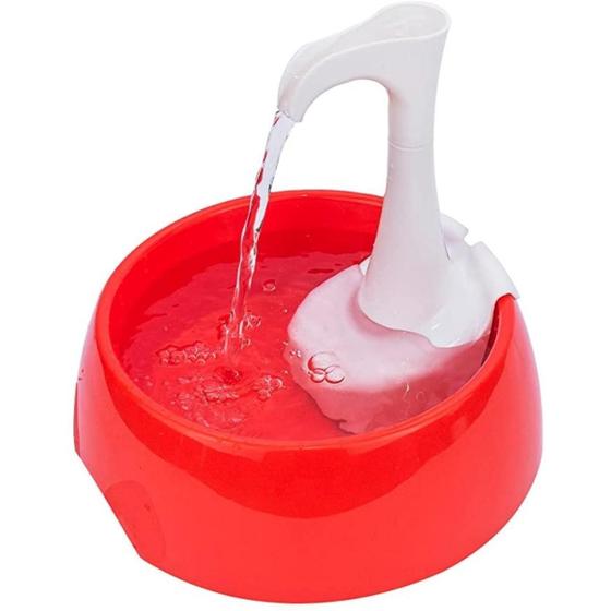 Imagem de Bebedouro Fonte Para Cães E Gatos 1,2L Usb Bivolt Vermelho