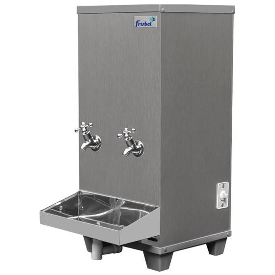 Imagem de Bebedouro Industrial 25L Frisbel Inox Escovado 2 Torneiras Geladas B25