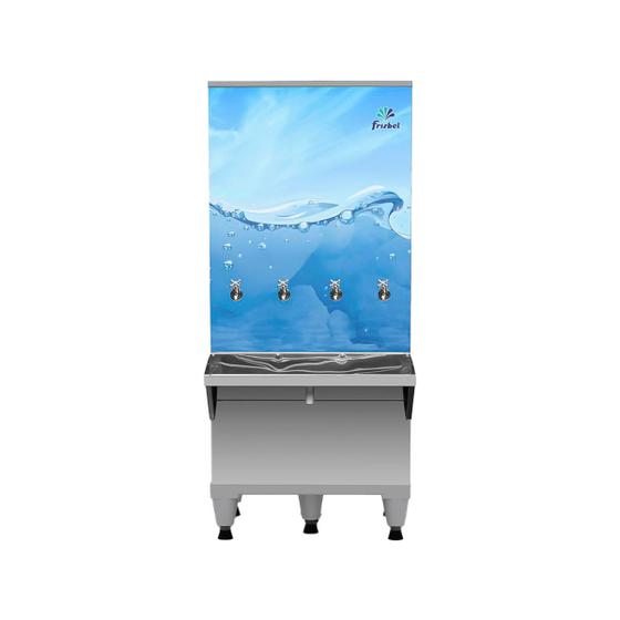 Bebedouro Industrial Coluna 200L 4 Torneiras Geladas Frisbel Inox Menor preço em Bebedouro Industrial Coluna 200L 4 Torneiras Geladas Frisbel Inox