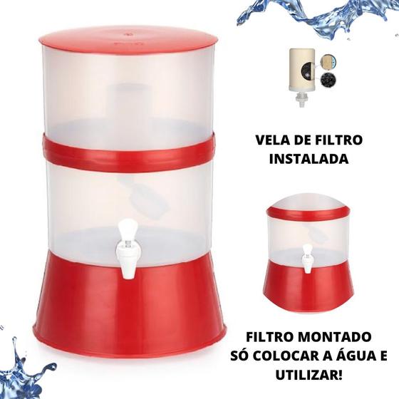 Imagem de Bebedouro Para Água Filtro Para Água C/ 1 Filtro Refil - Cores - Capacidade 10l