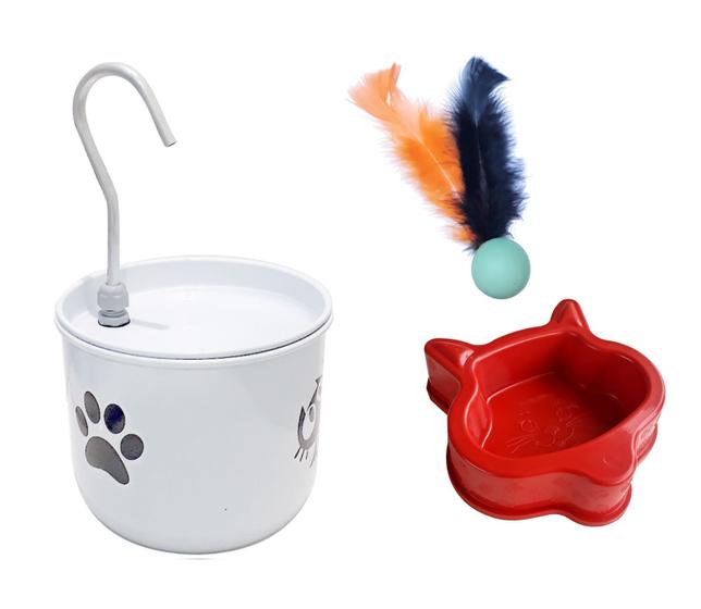 Bebedouro Para Gato Tipo Fonte Branco Menor preço em Bebedouro Para Gato Tipo Fonte Branco