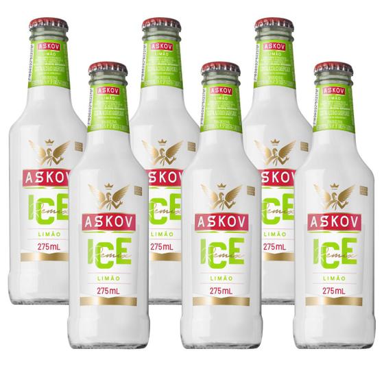 Imagem de Bebida askov ice limão long neck 6 un de 275ml