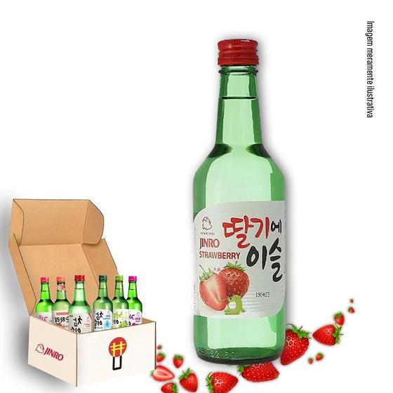 Imagem de Bebida Coreana Soju Jinro Morango 360Ml