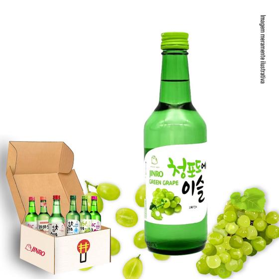 Imagem de Bebida Coreana Soju Jinro Uva Verde 360Ml