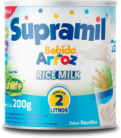 Imagem de Bebida de Arroz Sabor Baunilha Kids 200g - Unilife