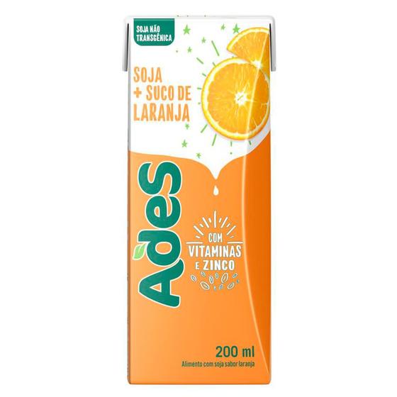 Imagem de Bebida de Soja Sabor Laranja Ades 200ml