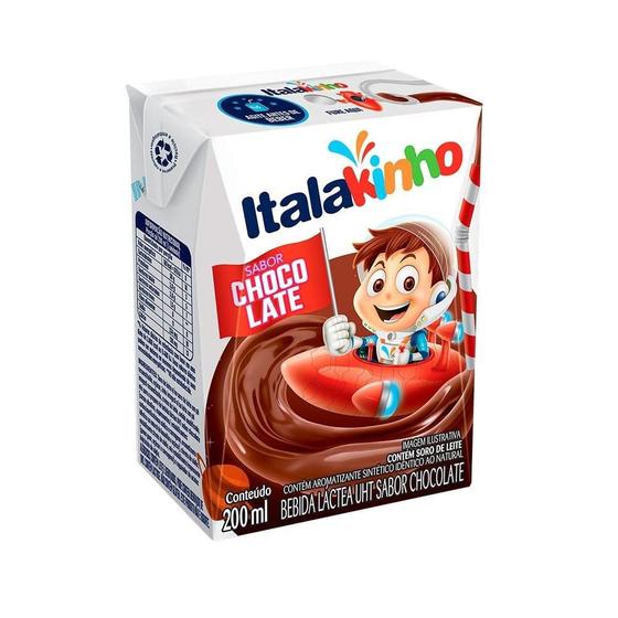 Imagem de Bebida Láctea Italakinho Uht Chocolate 200ml Embalagem c/ 24 Unidades