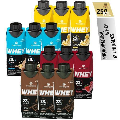 Imagem de Bebida Láctea Piracanjuba Whey 23g Cx 250ml Zero Lactose e Açúcar - 12 Unidades