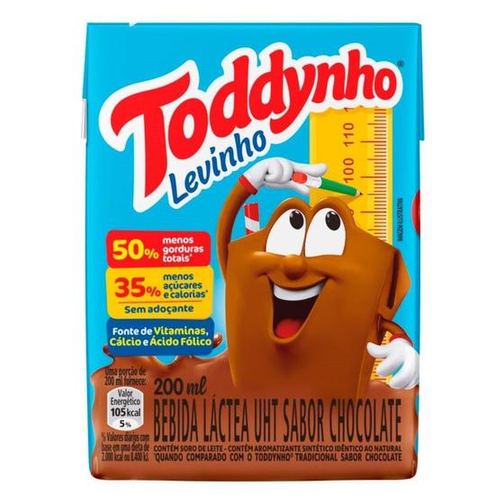 Imagem de Bebida Láctea Toddynho UHT Chocolate Levinho 200ml Embalagem com 27 Unidades