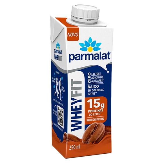 Imagem de Bebida Láctea UHT Parmalat WheyFit Sabor Capuccino com 15g de Proteína Zero 250ml