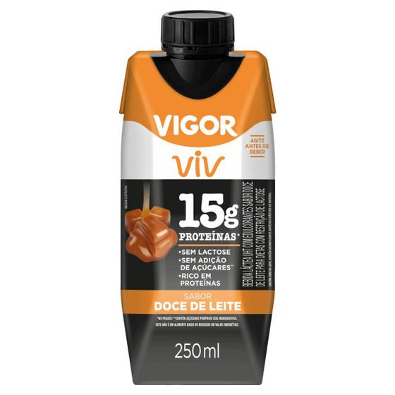 Imagem de Bebida Láctea Vigor Viv 15g Protein Doce de Leite S/lactose 250ml