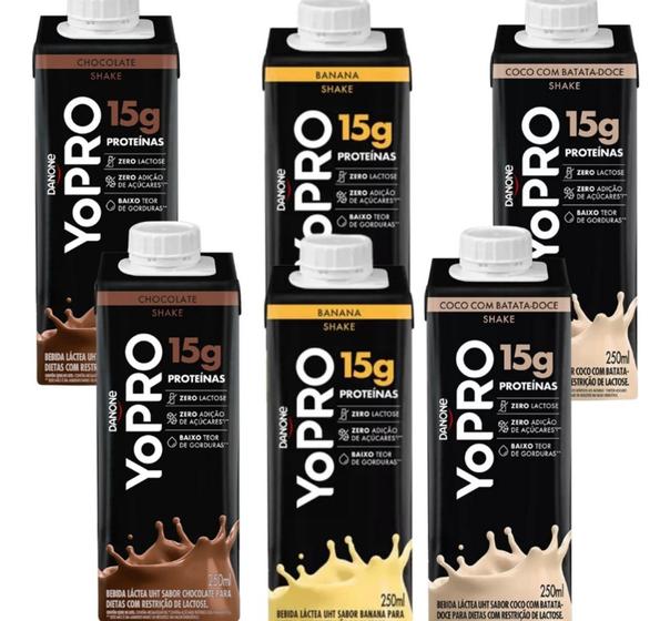 Bebida Láctea YoPro Danone Zero Lactose 15g Whey 250ml 6 Unid Menor preço em Bebida Láctea YoPro Danone Zero Lactose 15g Whey 250ml 6 Unid