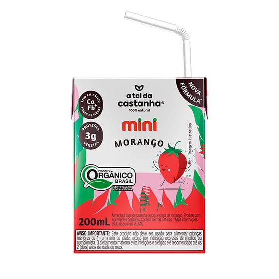 Imagem de Bebida Vegetal A Tal Da Castanha Mini Sabor Morango 200ml