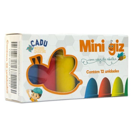 Imagem de Bee giz com cera de abelha - mini 12 cores - cadu materiais educativos - 10005