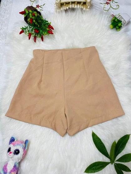 Imagem de Belala Moda Short novo feminina com zíper na esquerda sem bolso e sem elastano Material de sega gelada