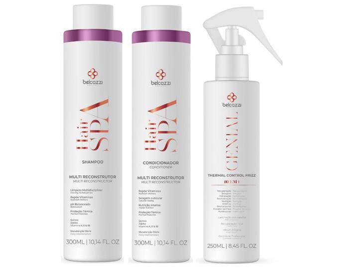 Imagem de Belcazzi Hair Spa Multi Reconstrutor Shampoo e Condicionador e Genial Spray Finalizador