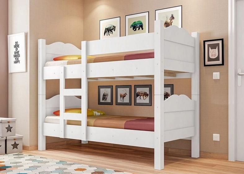 Beliche com Escada Madri Geval Branco 167x96x205 Menor preço em Beliche com Escada Madri Geval Branco 167x96x205
