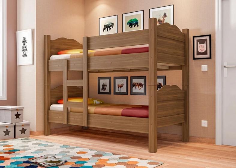 Beliche com Escada Madri Geval Castanho 167x96x205 Menor preço em Beliche com Escada Madri Geval Castanho 167x96x205