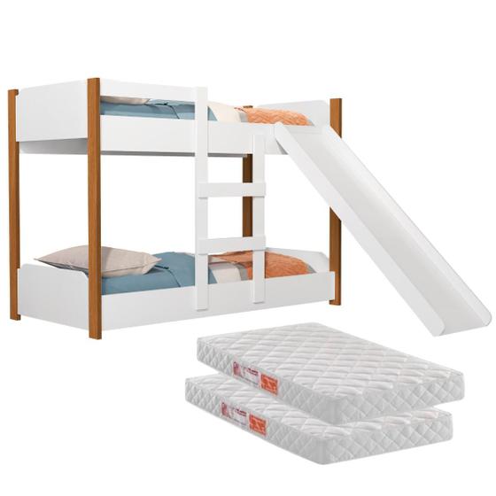 Beliche Infantil com 2 Colchões e Escorredor Flora - Cores Menor preço em Beliche Infantil com 2 Colchões e Escorredor Flora - Cores