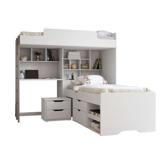 Imagem de Beliche Office New+Cama Santos Andirá Branco