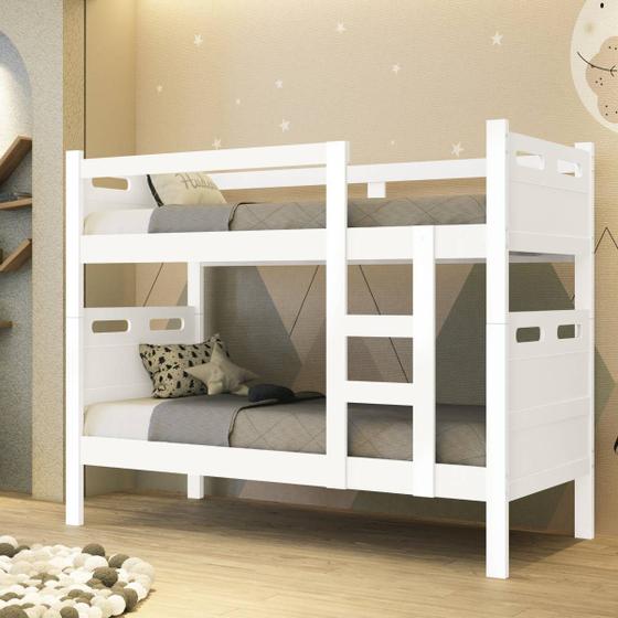 Beliche solteiro jaspe - vira duas camas 100% mdf - Entrega Imediata - Fenix Imagem de Beliche solteiro jaspe - vira duas camas 100% mdf - Entrega Imediata