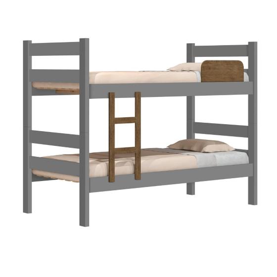 Imagem de Beliche Solteiro MDF Com Escada  Prisma - J&A Móveis