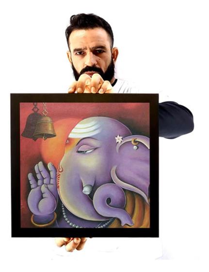 Imagem de Belo Quando Pintura Lord Ganesha Para Fartura