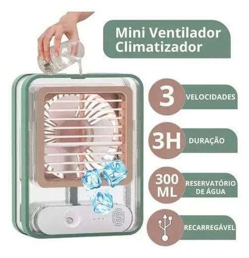 Imagem de Bem-Estar Sem Fio: Mini Ventilador Climatizador Umidificador
