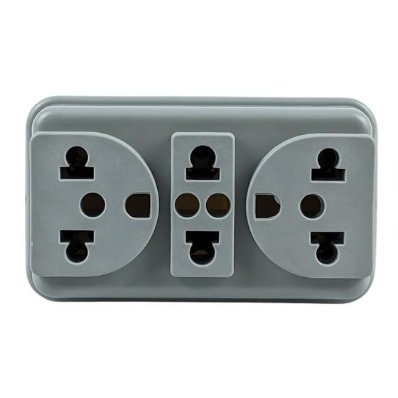 Imagem de Benjamin Tomada 3 Conectores 10A e 20A 250V Universal Para Expandir Suas Tomadas