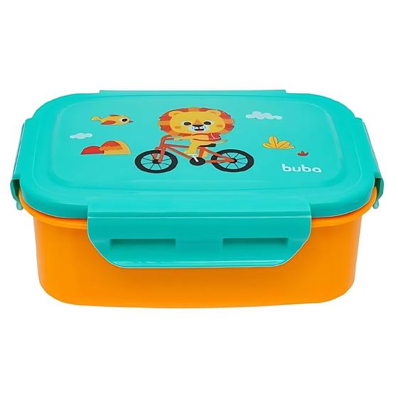 Imagem de Bento Box Buba Zoo Leão Inox Com Antivazamento 600ml