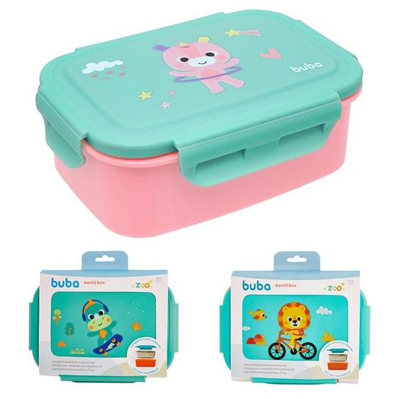 Imagem de Bento Box Lancheira Infantil Com Divisórias Buba Zoo - Buba