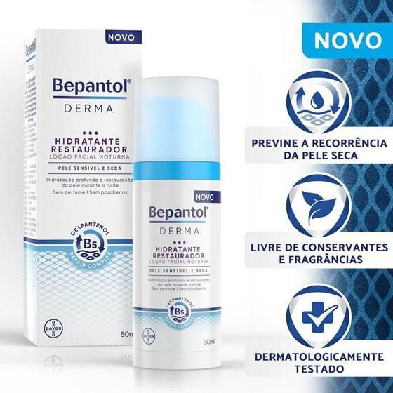 Imagem de Bepantol Derma Loção Facial Noturna 50Ml