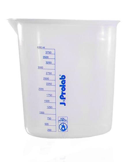 Bequer Becker 1 Litro 1000ml Plástico Polipropileno Jprolab Material Médico E Hospitalar