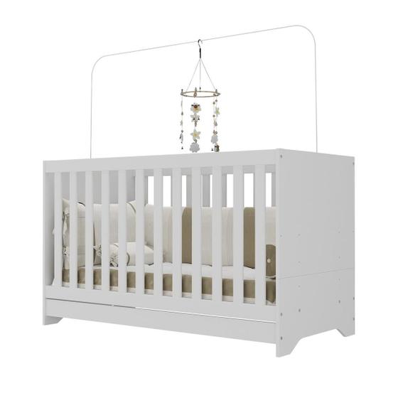 Berço 3 em 1 com Colchão Incluso Multimóveis Elza FG2952 Branco Imagem de Berço 3 em 1 com Colchão Incluso Multimóveis Elza FG2952 Branco