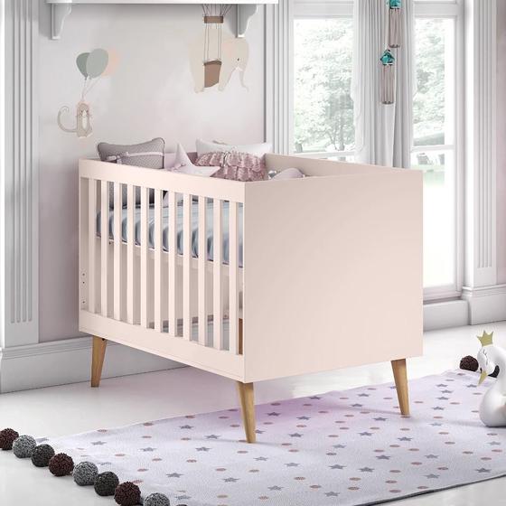 Imagem de Berço Americano 3 em 1 Retrô Ludmila Rosê com Bétula Carolina Baby
