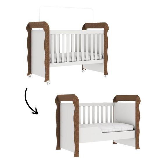 Imagem de Berço Americano E Cama Bebê Mirelle Branco/Md Carolina Baby