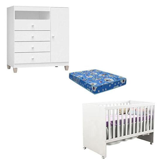 Berço Americano Gabi com Colchão e Cômoda Infantil Ternura Baby Branco Brilho - Incorplac é ruim? Berço Americano Gabi com Colchão e Cômoda Infantil Ternura Baby Branco Brilho - Incorplac é boa?