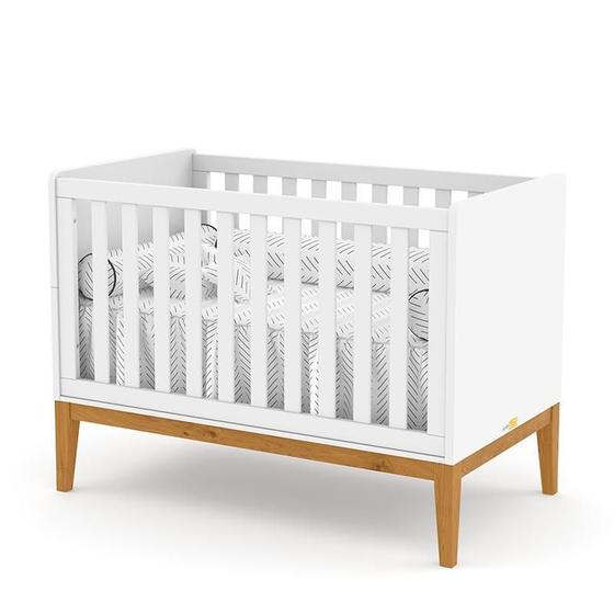 Berço Americano Nature Branco Soft/Eco Wood- Matic Móveis Menor preço em Berço Americano Nature Branco Soft/Eco Wood- Matic Móveis