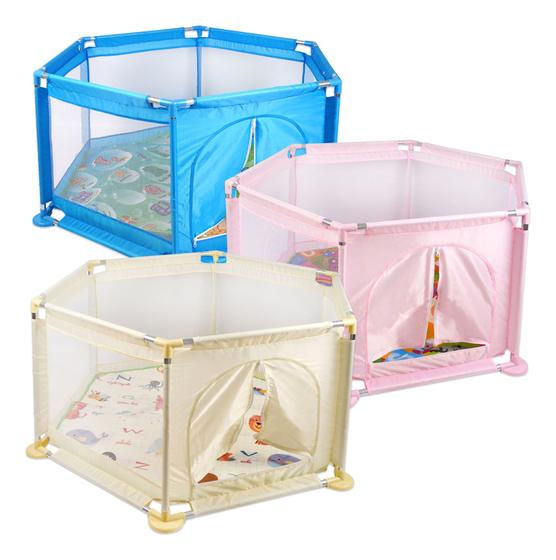 Berço Cercado Baby Cercadinho para bebê Portátil Desmontável Menino ...
