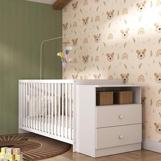 Imagem de Berço Cômoda para Colchão 60x130cm Beijinho Multimóveis BB2870