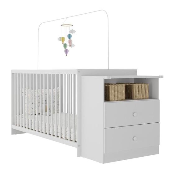 Berço Cômoda para Colchão 60x130cm com 3 ANOS de Garantia Beijinho Multimóveis BB2870